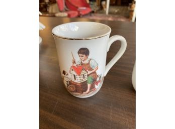Pair Of Norman Rockwell Mugs