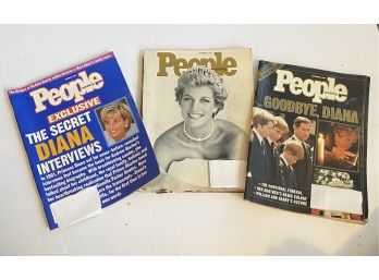 Lot Of 3 Vintage People Weekly Magazines About Princess Diana