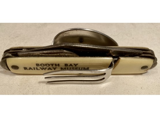 Booth Bay Railway Museum Stainless Colonial Prov. Pocket Utensil Knife Super Cool!!