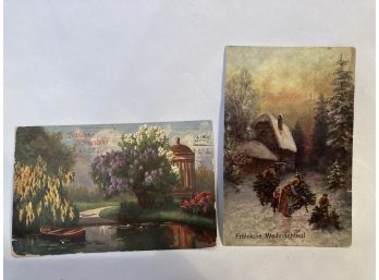 Two Vintage German Post Cards