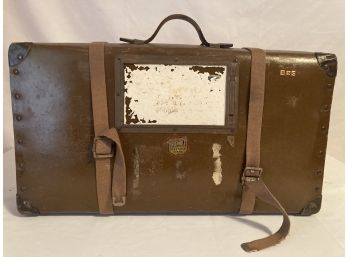 Brown Rectangle Vintage Mailing Case With Two Straps
