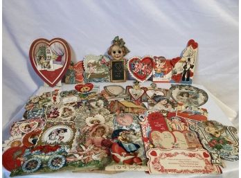 Antique Valentines Day Cards - Huge Lot