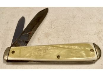 Antique Mother Of Pearl Handles Pocket Knife