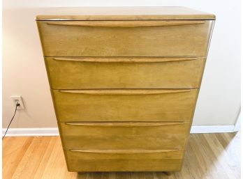 Heywood Wakefield 5-Drawer Blonde Birch Dresser From The 1950s