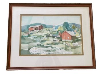 Watercolor By Estelle Coniff Signed & Dated