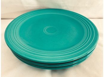 Homer Laughlin Turquoise Fiestaware Dinner Plates