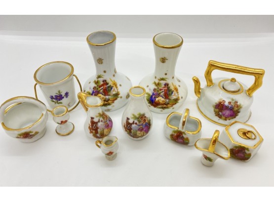 Limoges Vintage Miniatures, Vases, Baskets & More, 12 Pieces, France