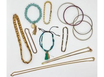 12  Vintage Bracelets & Chain Necklaces