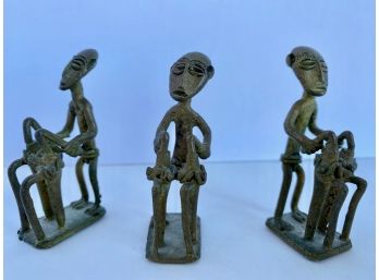 3 Miniature African Figurines