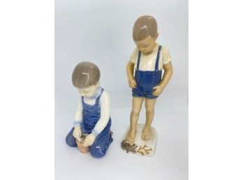 Two B&G Bing & Grondahl Porcelain Figurines: #2127 & #1870, Denmark