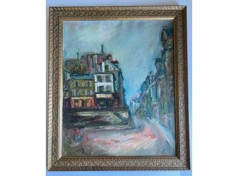Jacques Zucker Original Oil Painting Of Place Lucien Herr, Purchased At Doyle, Signed