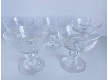 Six Steuben Glass Wine Goblets