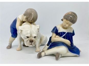 Two B&G Bing & Grondahl Porcelain Figurines: #1526 & #1790, Denmark