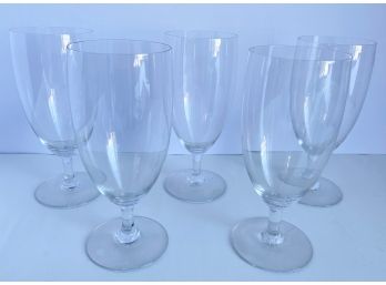 5 Baccarat Wine Glasses Goblets, France