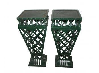 Vintage Tall Iron Outdoor Plant Stands