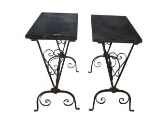 Awesome Vintage Slate Top Tables
