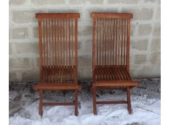 Pair Of Teak Chairs