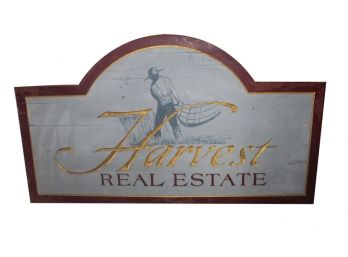 Awesome 5' Hand Carved, Painted Real Estate Sign