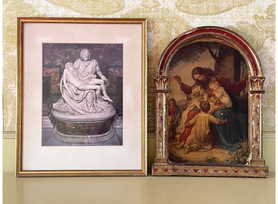 A Pair Of Vintage Religious Prints