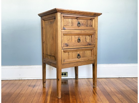 A Vintage Pine Nightstand Or End Table