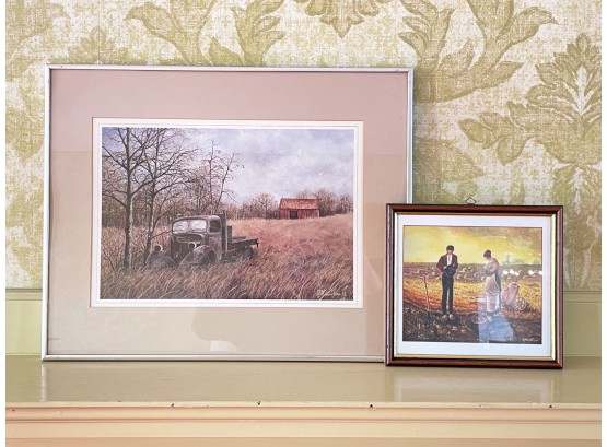 A Pair Of Bucolic Framed Prints