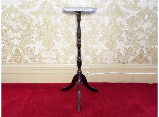 A Vintage Marble Top Plant Stand