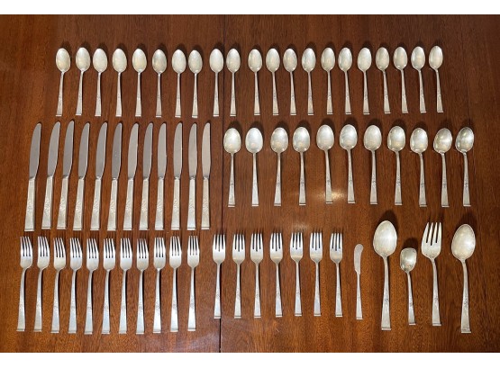 An Incredible Large Vintage Reed & Barton Sterling Silver 'Classic Rose' Flatware Service