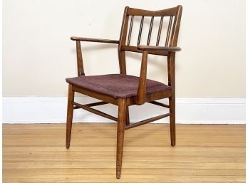A Mid Century Mahogany Arm Chair By The Whitney Mfg Co./Baumritter