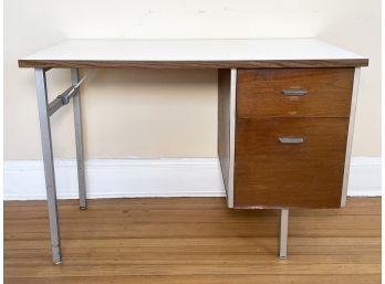 A Mid Century Modern Formica And Chrome Office Desk
