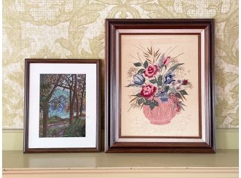 A Pairing Of Vintage Needlepoint