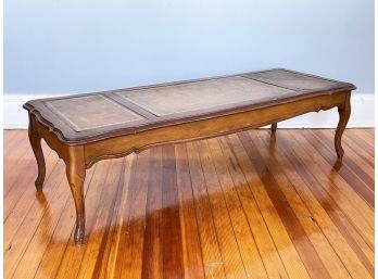 A Vintage Leather Top Coffee Table C. 1940's