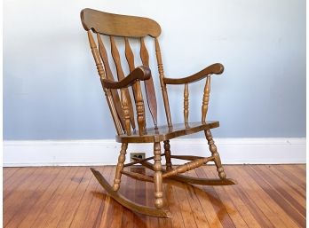 A Vintage Hardwood Rocking Chair
