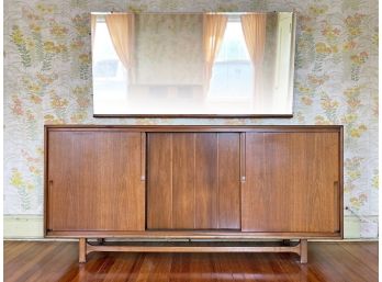 A Mid Century Modern Cavalier Furniture Dresser And Mirror, Possibly Arthur Umanoff