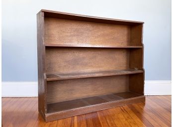 A Vintage Hardwood Setback Bookshelf