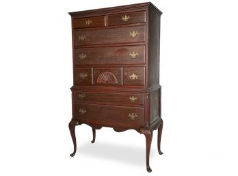 A Vintage Chippendale Style Mahogany Highboy