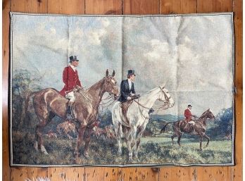 A Large Foxhunt Themed French Tapestry