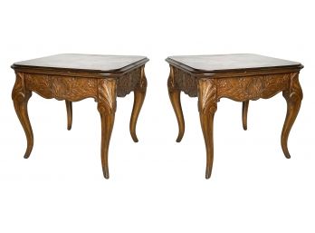 A Pair Of Vintage French Provincial Style End Tables