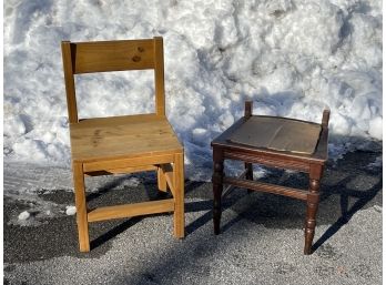 A Chair And Stool Pairing