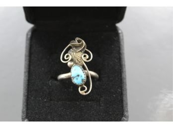 Sterling Silver Turquoise Ring Size 7.25