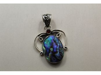 Sterling Silver Abalone Shell Pendant