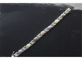 Sterling Silver Multi Stone Bracelet