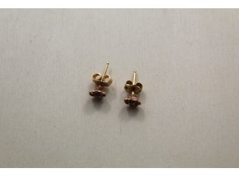 12k Gold Flower Stud Earrings