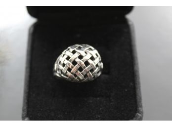 Sterling Silver Woven Ring Size 8.75