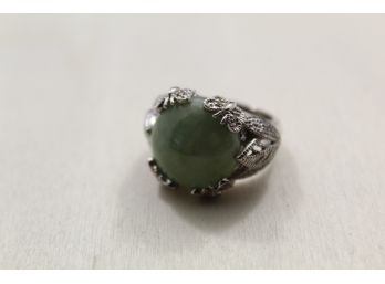 Beautiful Sterling Silver Irish Marble Ring Size 6.25