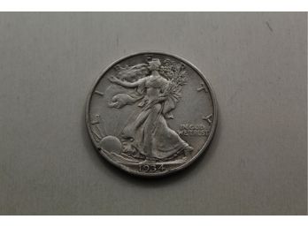 1934 Silver Walking Liberty Half Dollar Coin
