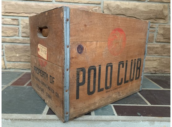 Vintage Polo Club Wooden Crate - Originally From Stamford, CT