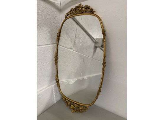 Matson Gold Toned Framed Mirror - Floral & Bird Design