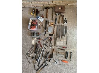 HUGE Tool Lot Including Staple Gun, Scraper, Hammers, Mallets, Drill Bits & More!  - Craftsman & More