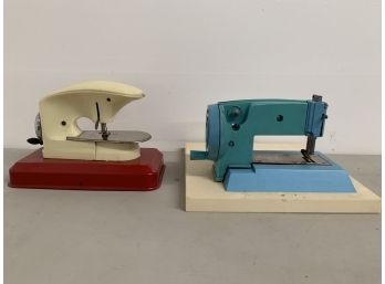 Pair Of Vintage Childrens Sewing Machines - Marx Toys & Straco