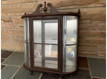 Vintage Hanging Display Case With Mirrored Back